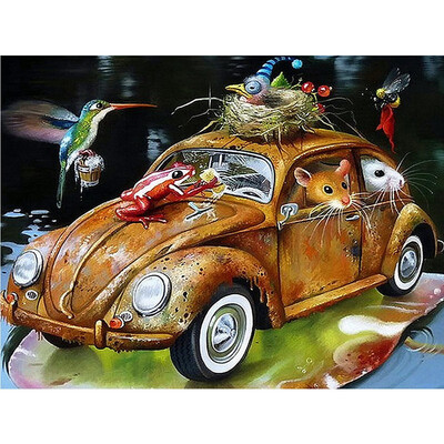 

Diamond Mosaic Full Layout Cartoon Diamond Painting New Square Stones Car Hobby And Handicraft Diamond Embroidery Nature