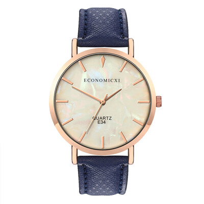 

RM Fashion Simple Belt Watch Without Digital Round Shell Dial Female Quartz Watch
