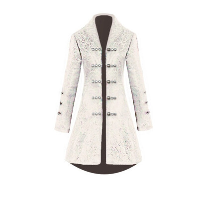 

Toponeto Womens Fashion Jacquard Blazer Punk Jacket Party Cosplay Retro Button Coat