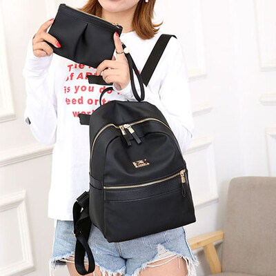 

Tailored Women Fashion Two Piece Set Solid Shoulder Bag Backpack Handbag Pruse Zipper Bag