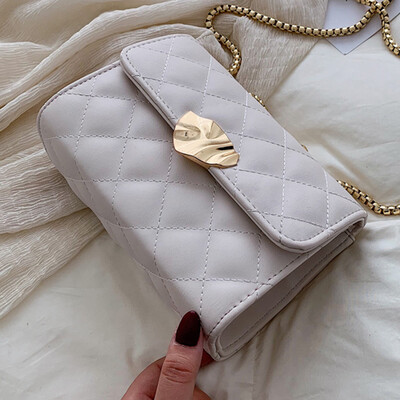 

Last summer the 2019 new womens bag rhomboid chain bag fashion square bag 100 shoulder oblique satchel bag