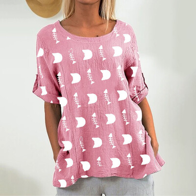 

Womens Tops Ladies Shirts Beach Summer Plus Size Casual Fashion Printed