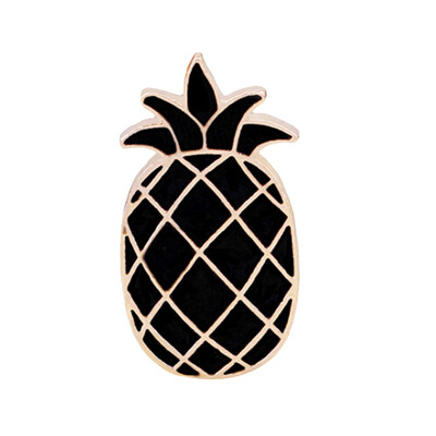 

Cute Pineapple Flowers Houses Hot Air Balloon Metal Brooch For Women Suit Hats Clips Corsages