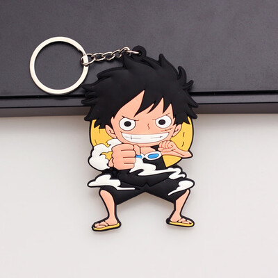 

CAR-TOBBY Anime One Piece Key Chain Luffy Straw Hat Pendants Keychain Metal Keyring