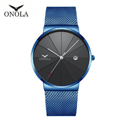 

ONOLA 3804 Men Quartz Watch Steel Band Fashion Multifunction Wristwatch 3ATM Calendar Date Display Watches