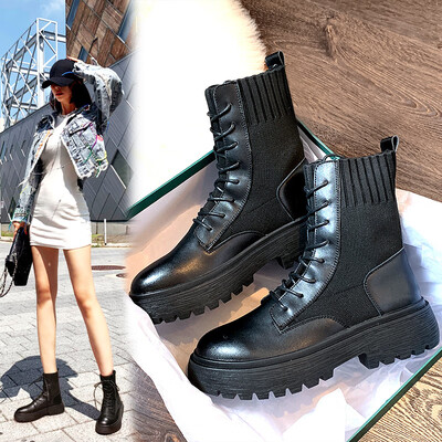 

The first layer of leather Martin boots womens autumn&winter new European&American wool m