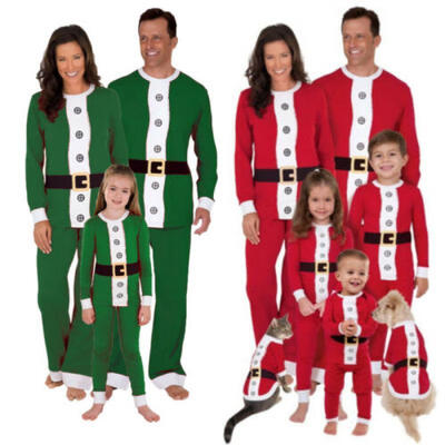 

US Family Matching Christmas Pajamas Set Women Baby Kids Nightwear Sleepwear