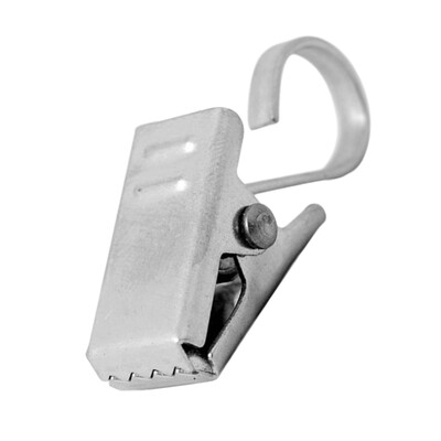 

1050100pcs Metal Stainless Steel Window Shower Curtain Rod Clip Drape Drapery Hanging Clamp