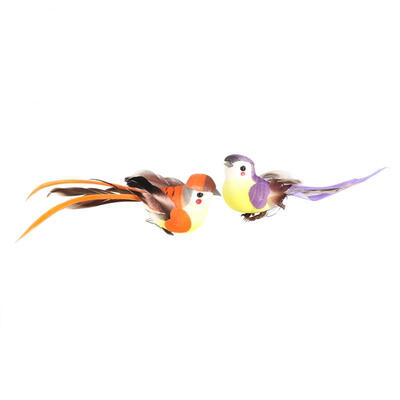 

Greensen 12PCS Handmade Simulation Parrot Garden Decor Feather Lawn Foam Figurine Ornament