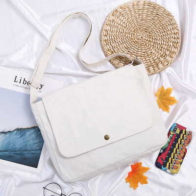 

Tailored Unisex Canvas Messenger Bags Shopping Bag Travel Large Capacity Crossbody Bags