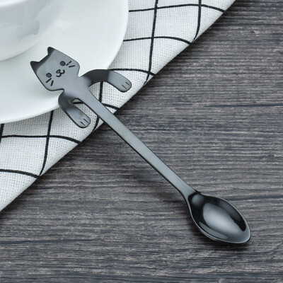 

Mini Cat Spoon Long Handle Creative Spoon Tableware Drinking Tools Kitchen Gadg