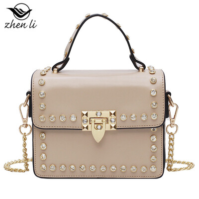 

Womens bag retro style cross section PU girls small square bag supply bag