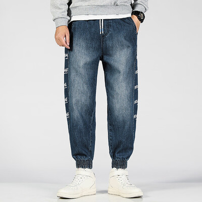 

Gobestart Mens Casual Fashion Loose Printing Patchwork Pockets Outdoors Jean Pants