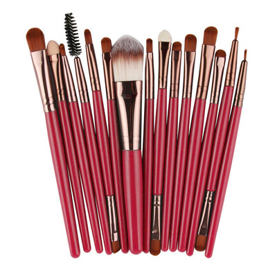 

〖Follure〗15 pcsSets Eye Shadow Foundation Eyebrow Lip Brush Makeup Brushes Tool CO