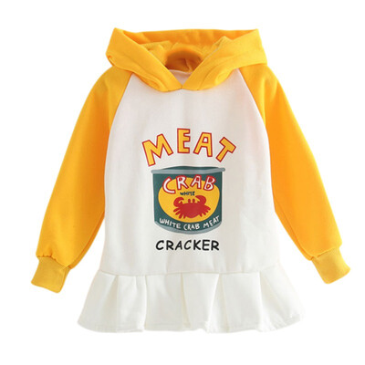 

Childrens Patchwork Cute Girls Sweatshirts 2018 New Autumn Girls Long-sleeved Hooded Sweatshirts Kids Casual Tops 1-6Y