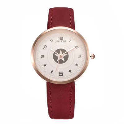 

Simple Female Watch Featuring A Star Pattern And Roman Numerals Womens Watches Bayan Kol Saaty Fashion High Quality Clock