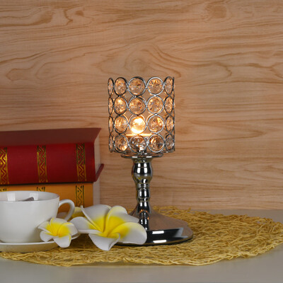 

Siaonvr Modern Crystal Lantern Candle Cup Holders For Valentines Day Dining Room 8Inch