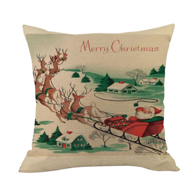 

Tailored Merry Christmas Cushion Cover Square Pillow Case Home Decor
