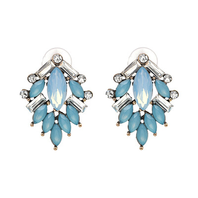 

JURAN 2019 New Arrival Fashion Statement Gem Crystal Tree Shape Stud Earrings For Women Hot Jewelry 9 Colors Wholesale J50064