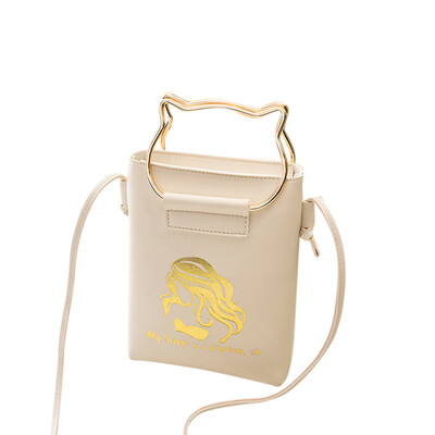 

Tailored Women Fashion Solid Color Cat Zipper Shoulder Bag Coin Bag Phone Bag Black