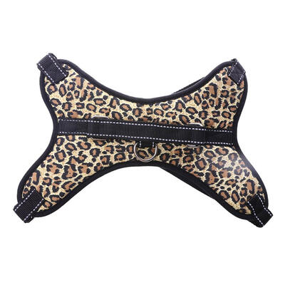 

Leopard Pet Puppy Dog Breathable Lead Vest Collar Chest Harness Clothes