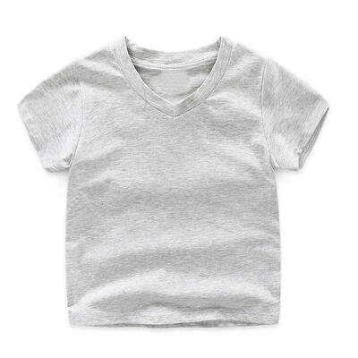 

Solid Color V-neck Sports T-shirt Kids Boys Summer Casual Short Sleeve Tops
