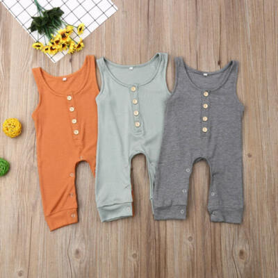 

Toddler Infant Baby Boys Clothes Sleeveless Romper Jumpsuit Bodysuit Outfits Set
