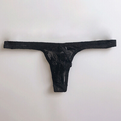 

Mens Lace Underwear See-through Bikini Lingerie Breathable Thongs Sissy Briefs