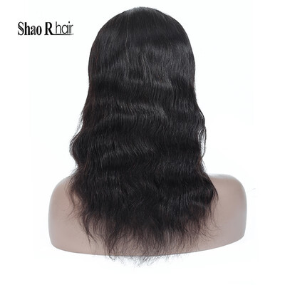 

Peruvian body wave 134 frontal lace wig natural black color