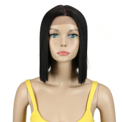 

Noble Hair Lace Wig 10 Inch 1B Color Short Straight Wigs For Black Women Synthetic Wigs Hair Lace Front ombre blonde Wig