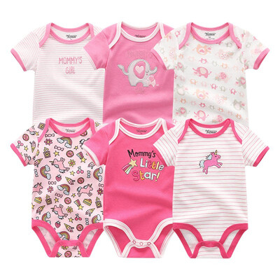 

6PCS Newest Baby Clothing Set Baby Girls Clothes Roupas de bebe Unicon Newborn Babywear Baby Boys Clothes Bodysuits Rompers