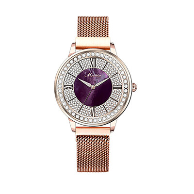 

Luxury Women Starry Sky Rhinestone Dial Fashion Female Quartz Wristwatches Unique Clock Simple Mesh Strap Zegarki Damskie