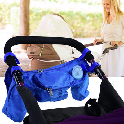 

Greensen Blue Oxford Cloth Hanging Bag Storage Bag Bottle Holder Organizer for Baby Stroller