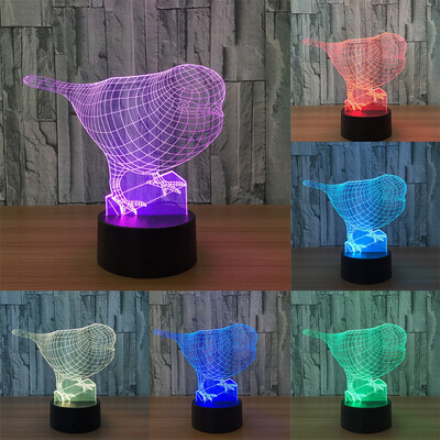 

〖Follure〗3D illusion Visual Night Light 7 Colors Change LED Desk Lamp Bedroom Home Decor