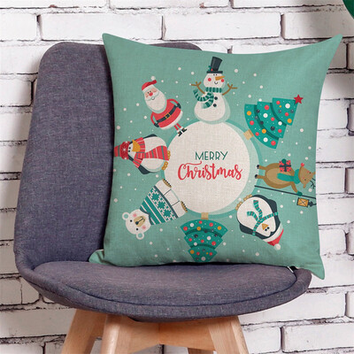 

Siaonvr Home Decor Cushion Cover Merry Christmas Pillowcase Sofa Throw Pillow Covers