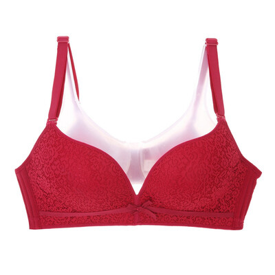 

New Japan Wire Free Bras Push Up Solid Color lace bow Bra Simple Double Breasted Lingerie Comfortable Women Sexy underwear