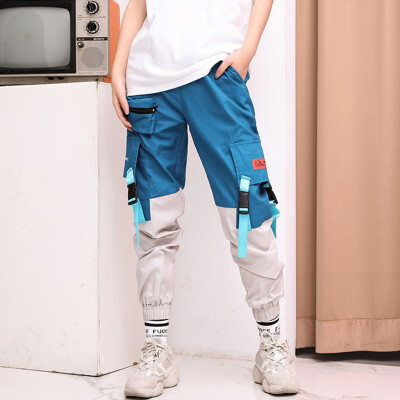 

Gobestart Mens Fashion New Style Individual Pure Color Overalls Nine-Minute Trousers Pant