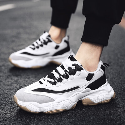 

2019 trend mens shoes summer new students sports&leisure increase thick-soled tide shoes mens fashion retro old shoes