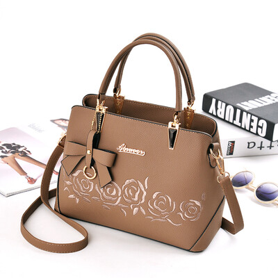 

Tailored Fashion Women Bowknot Rose Pattern Crossbody Bag Shoulder Bag Handbag Black