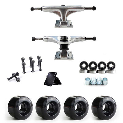 

Skateboard 5 Inch 5532mm Trucks Wheels Set Holders Brackets Kit Combo Set