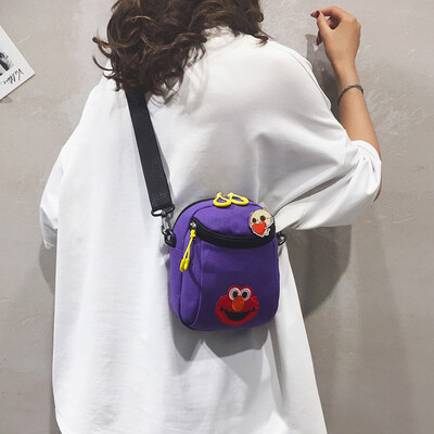 

Foreign cute little bag female bag 2019 new fashion canvas bag summer small fresh wild ins messenger bag