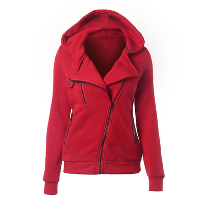 

Women Solid Color Hat Collar Long Sleeve Zipper Hoodies Casual Warm New Winter Autumn Loose Tops Sweatshirts