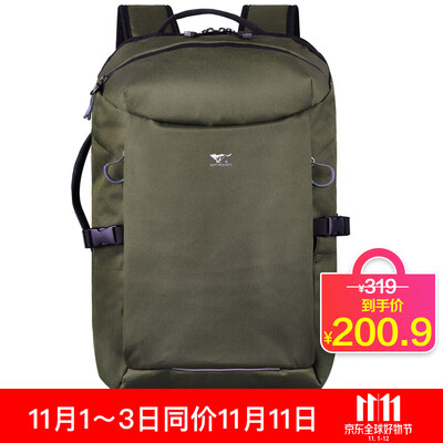 

Seven wolves SEPTWOLVES backpack casual sports bag large capacity Oxford cloth waterproof men&women students bag black B0100172-101