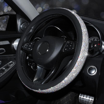 

Full drill steering wheel cover car hot sale diamond steering wheel cover new set of personality unisex steering wheel tide Purple