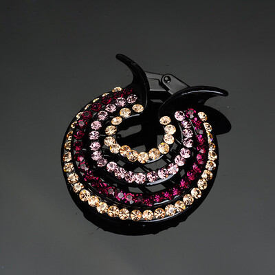 

〖Follure〗Women Ladies Hair Clips Nest Rhinestone Hairpin Ponytail Bun Holder Accessory