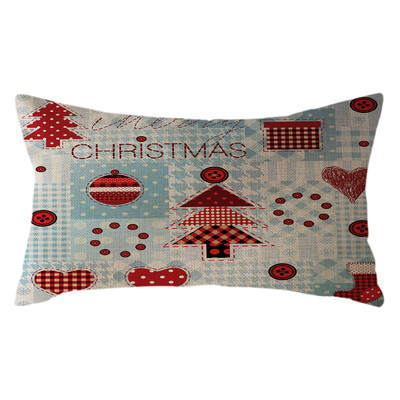 

Tailored Christmas Santa Claus Pillow Case Linen 30x50cm Throw Cushion Cover Home Decor