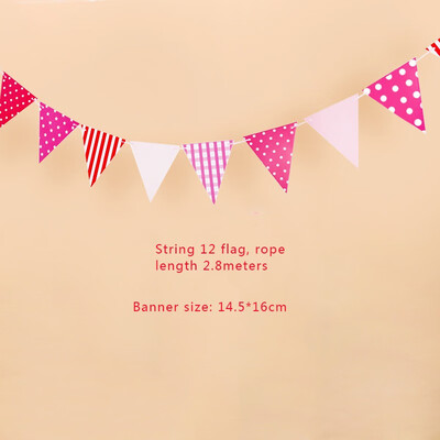 

FUNNYBUNNY Babys Birthday Flag Hanging Ornaments Childrens Day Birthday Party Decoration Cartoon Flower Banner