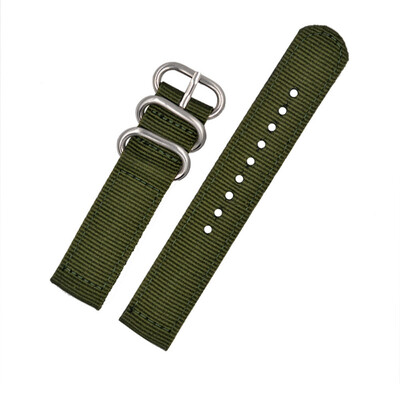 

Gobestart 24mm Military Nylon Wrist Band Strap For Watch Stainless Steel Buckle