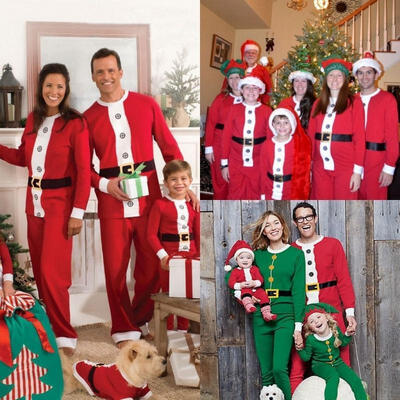 

Family Match Adult Women Kids Baby Xmas Santa Claus Pajamas Pyjamas Nightwear