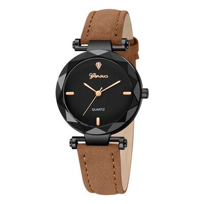 

Geneva Women Watches Scale Irregular Dial Ladies Quartz Wristwatch High Quality Leather Strap Casual Clock Gift Montre Femme